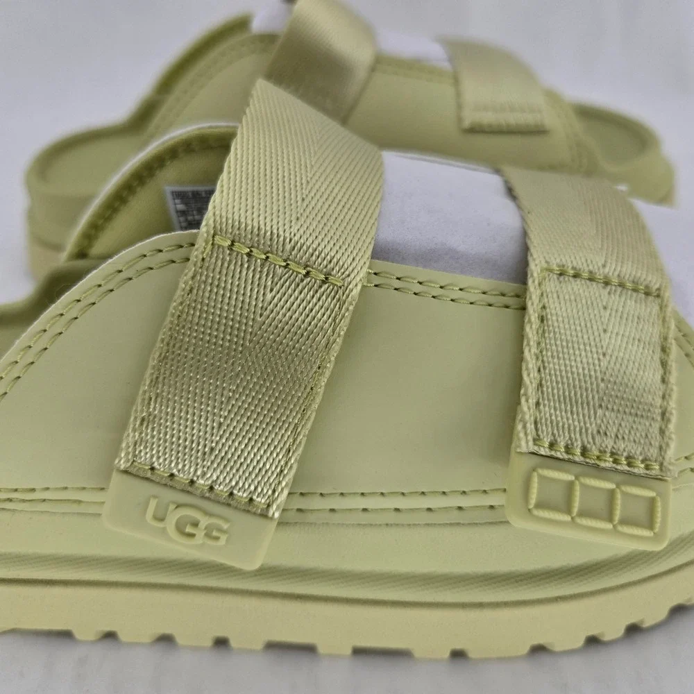 UGG GoldenGlow Slide Sandals Lime Green Platform Big Kids Size 2 NWT 1166513K